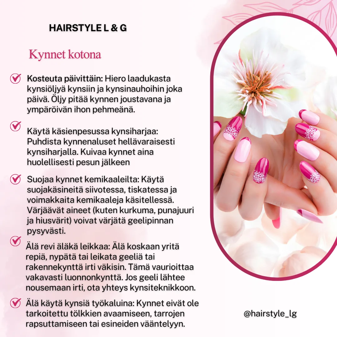 Kynsien kotihoito-ohjeet